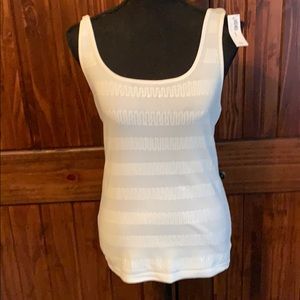 NWT Old Navy white striped sequin tank top